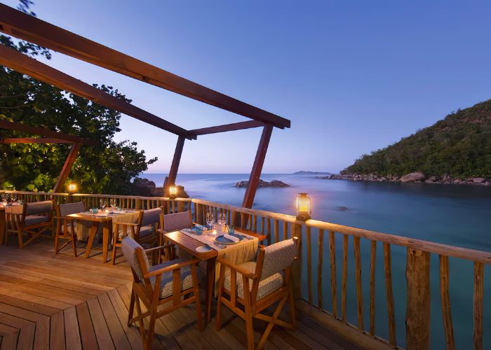 Dine at The Nest in Constance Lemuria resort, Praslin